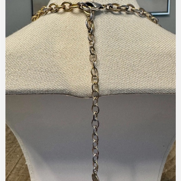 Stella and Dot Statement Blue and Green Crystal Necklace - Picture 6 of 7